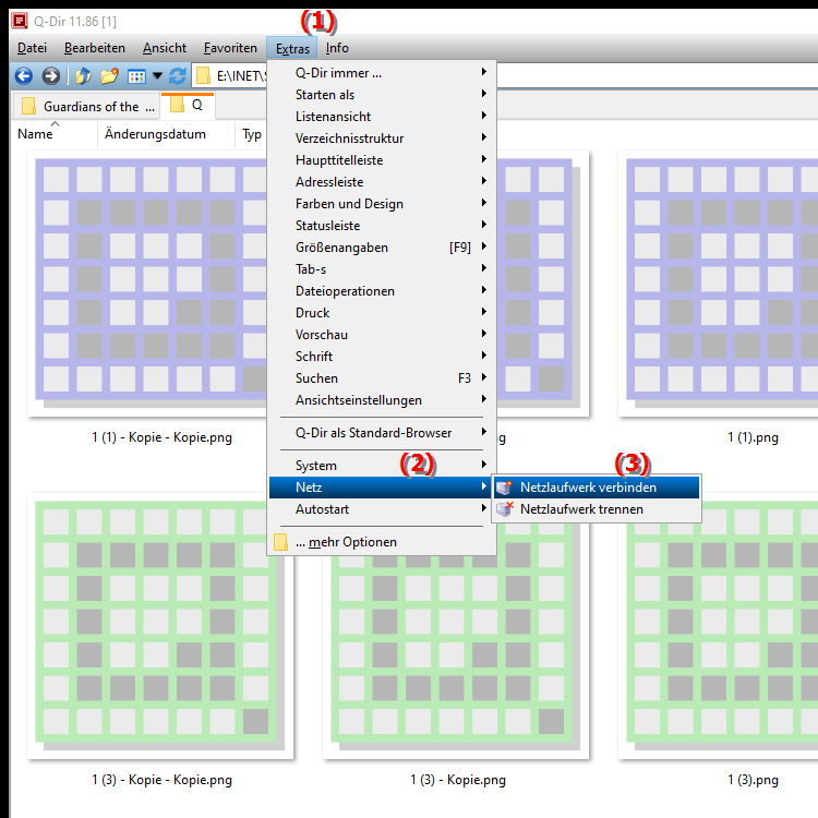 Wie verbinde ich ein Netzlaufwerk im Quad Datei Explorer
